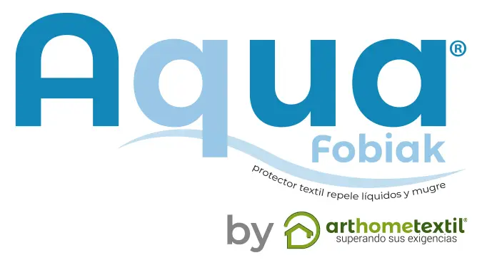 Logo de AquaFobiak®, protector textil de Arthometextil que repele líquidos y mugre